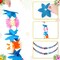 2 Pack Tropical Tissue Flower Garland for Luau Party Decoration, 24PCS Artificial Hibiscus and Palm Leaves for Hawaiian Party Decoration, Summer Tropical Banner for Aloha Birthday Theme Parties Decor